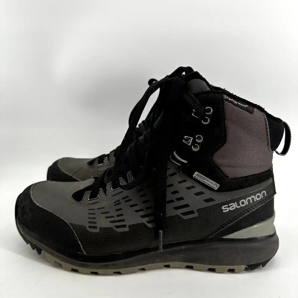 Salomon Kaipo Mid CS WP Winter Boot Waterproof Abrasion Resistant Gray Black 9